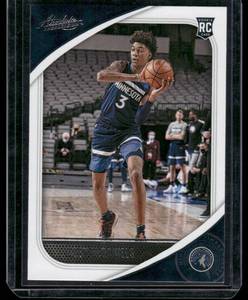 lot 37 image: Jaden McDaniels RC   2020 Panini Absolute Memorabilia #61 Minnesota Timberwolves Basketball Card