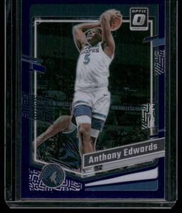 lot 42 image: Anthony Edwards    2023 Donruss Optic Prizm #59 Minnesota Timberwolves Basketball Card