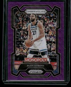 lot 45 image: Rudy Gobert    2023 Panini Prizm Monopoly Purple #54 Minnesota Timberwolves Basketball Card