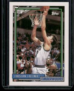 lot 49 image: Christian Laettner RC   1992 Topps #334 Minnesota Timberwolves Basketball Card