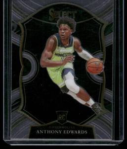 lot 56 image: Anthony Edwards RC   2020 Panini Select Concourse #61 Minnesota Timberwolves Basketball Card