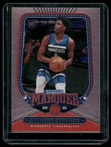 lot 58 image: Anthony Edwards RC   2020 Panini Chronicles Marquee #254 Minnesota Timberwolves Basketball Card