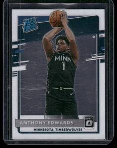 lot 70 image: Anthony Edwards RC   2021 Donruss Optic #151 Minnesota Timberwolves Basketball Card