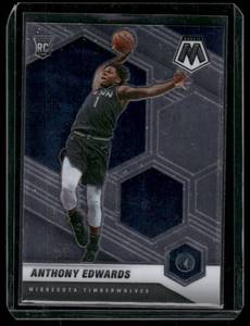 lot 72 image: Anthony Edwards RC   2020 Panini Mosaic #201 Minnesota Timberwolves Basketball Card