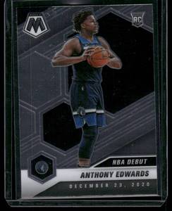 lot 74 image: Anthony Edwards RC   2020 Panini Mosaic #261 Minnesota Timberwolves Basketball Card