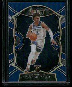 lot 75 image: Jaden McDaniels RC   2020 Panini Select #88 Minnesota Timberwolves Basketball Card