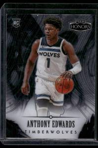 lot 78 image: Anthony Edwards RC   2020 Panini Honors #588 Minnesota Timberwolves Basketball Card