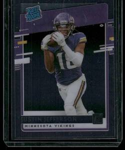 lot 81 image: Justin Jefferson RC   2020 Panini Chronicles Clearly Donruss Rated Rookie #RR-JUJ Minnesota Vikings Football Card