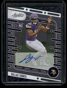 lot 82 image: Dallas Turner RC   2024 Panini Certified Auto #13 Minnesota Vikings Football Card