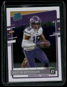lot 84 image: Justin Jefferson RC   2020 Donruss Optic Rated Rookie #163 Minnesota Vikings Football Card