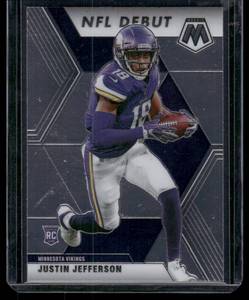 lot 87 image: Justin Jefferson RC   2020 Panini Mosaic #270 Minnesota Vikings Football Card