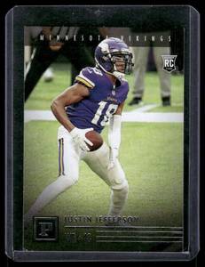 lot 89 image: Justin Jefferson RC   2020 Panini Chronicles #PA-23 Minnesota Vikings Football Card