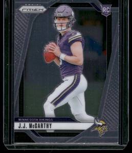 lot 90 image: J.J. McCarthy RC   2024 Panini Prizm #400 Minnesota Vikings Football Card