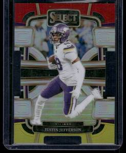lot 93 image: Justin Jefferson    2024 Panini Delect Die Cut Prizm #65 Minnesota Vikings Football Card