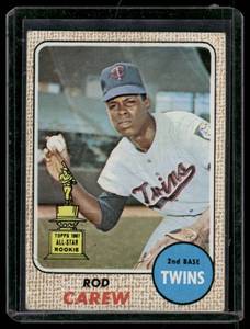 lot 106 image: Rod Carew    1968 Topps #80 Minnesota Twins Baseball Card