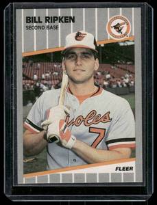 lot 108 image: Bill Ripken F Face Black Box Error RC   1989 Fleer #616 Baltimore Orioles Baseball Card