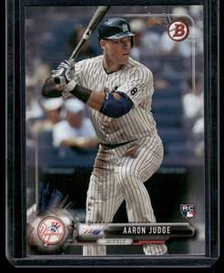 lot 114 image: Aaron Judge RC   2017 Bowman #32 New York Yankees Baseball Card