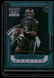 lot 86A image: Jalen Hurts RC   2020 Panini Chronicles Playoff Momentum Rookies #M-18 Philadelphia Eagles Football Card