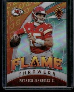 lot 88A image: Patrick Mahomes II  058175  2020 Panini Phoenix Flame Throwers Teal #22 Kansas City Chiefs Football Card