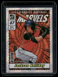 lot 106A image: Jackson Holliday RC 2023 Donruss Marvels Diamonds Insert #M3 Rookie Baseball Card