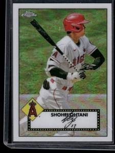 lot 107A image: Shohei Ohtani    2021 Topps 1952 Redux Chrome #TC52-43 Los Angeles Angels Baseball Card