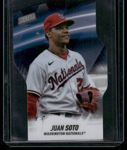 lot 111A image: Juan Soto    2022 Stadium Club Triumvirates #T-28 Washington Nationals Baseball Card