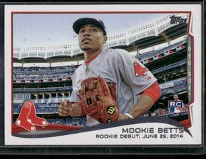 lot 112A image: Mookie Betts RC   2014 Topps Update #US-301 Boston Red Sox Baseball Card