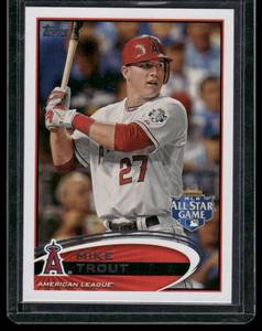 lot 116A image: Mike Trout    2012 Topps Update All-Star Game #US144 Los Angeles Angels Baseball Card