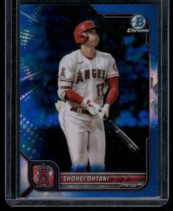lot 118A image: Shohei Ohtani    2022 Bowman Chrome Saphire #71 Los Angeles Angels Baseball Card