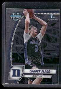 lot 9A image: Cooper Flagg    2024 Bowman University Chrome #16 Duke Blue Devils Basketball Card