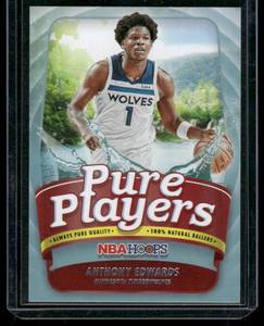 lot 12A image: Anthony Edwards 2022 Hoops Pure Players #3 Minnesota Timberwolves Basketball Card