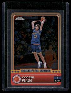 lot 13A image: Cooper Flagg McDonalds All-American RC   2024 Topps Chrome #28 Duke Blue Devils Basketball Card
