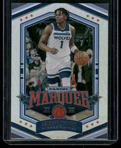 lot 17A image: Anthony Edwards    2021 Panini Chronicles Marquee #355 Minnesota Timberwolves Basketball Card