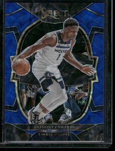 lot 36A image: Anthony Edwards 249 Blue Prism SP 2023 Select Concourse #46 Numbered 082249 Minnesota Timberwolves Basketball Card
