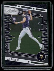 lot 51A image: JJ McCarthy RC 2024 Absolute #110 Minnesota Vikings Football Card