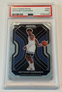 Anthony Edwards PSA 9 Mint 2020 Prizm #258 Rookie Minnesota Timberwolves Basketball Card