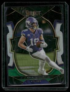 lot 59A image: Adam Thielen Die Cut Concourse Prizm 2022 Select #51 Minnesota Vikings Football Card
