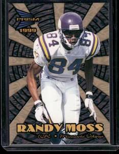 lot 136A image: Randy Moss 1999 Prism Insert Sundays Best #12 Minnesota Vikings Football Card