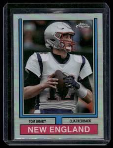 lot 128A image: Ton Brady Refractor 2024 Topps Chrome #74TF-16 Football Card