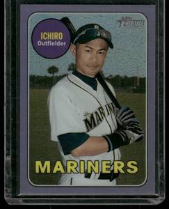lot 129A image: Ichiro Suzuki Purple Refractor 2018 Topps Heritage #THC-716 Baseball Card