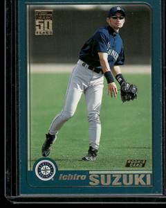 lot 131A image: Ichiro Suzuki RC 2001 Topps #726 Rookie Baseball Card