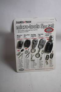 lot 22 image: SwissTech Micro-Tools 5pc Set Key Ring Tools