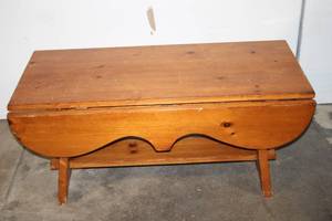 lot 48 image: Rustic Pine Drop-Leaf Table