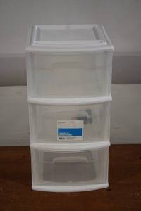 lot 49 image: Room Essentials 3-Drawer Cart with Wheels