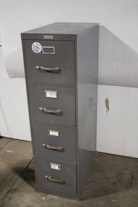 lot 54 image: Used 4-Drawer Metal Filing Cabinet