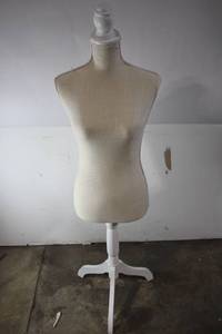 lot 71 image: Adjustable Female Dress Form Mannequin on White Stand