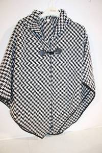 lot 106 image: Houndstooth Pattern Cape with Toggle Closure