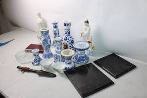 Collection of Chinese Porcelain Vases and Figurines
