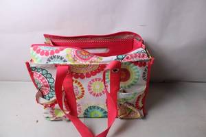 lot 135 image: Colorful Multi-Pocket Tote Bag and Storage Bin Set