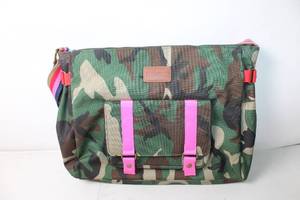lot 150 image: Plunder Camouflage Messenger Bag with Red Polka Dot Lining
